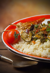 Cous cous con verdure - Cous cous with vegetables