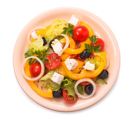 Greek salad isolated