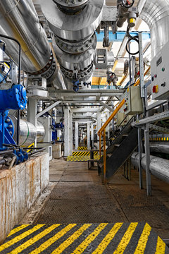Industrial interior of a power plant