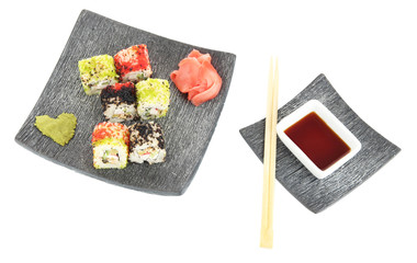 Tasty Maki sushi - Roll isolated on white