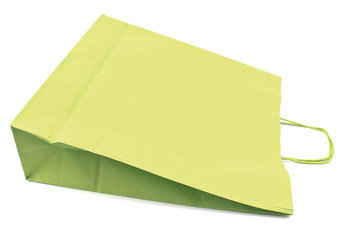 Green paper shopping bag