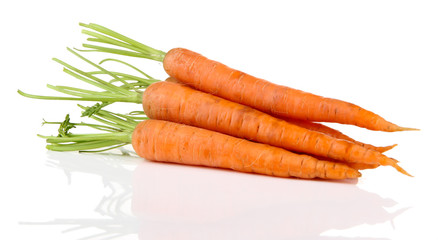 Carrots, isolated on white