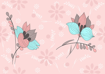 The vector pretty flower background