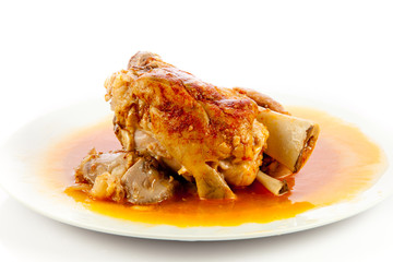 Pig Knuckle isolated on white background