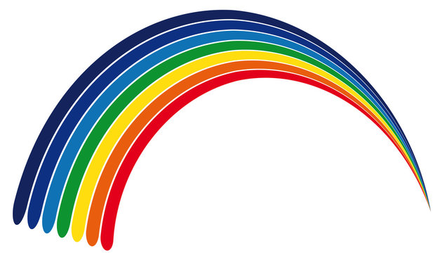 Regenbogen in Chakrafarben
