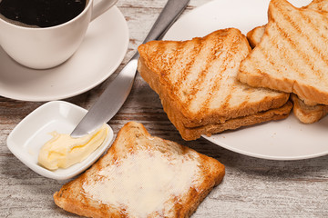 coffee with toasts