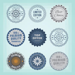 Round badges. EPS10.