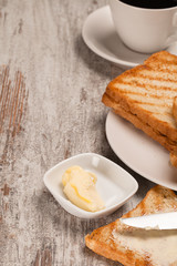 coffee with toasts