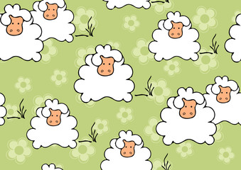 sheep seamless background