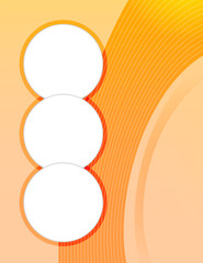 Presentation of business poster, orange background