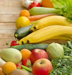 Fresh fruits and vegetables - vegan food