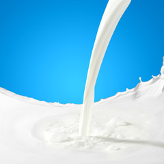 Pouring milk splash