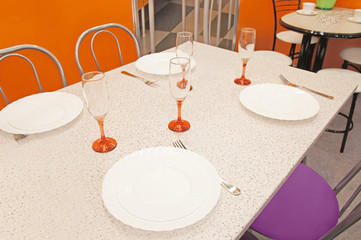 served table