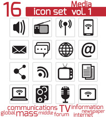 Communication and media icon