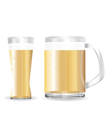 Two beer glasses