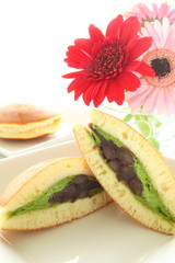 Fototapeta na wymiar japanese confectionery, Dorayaki