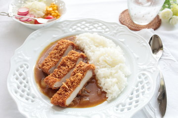 japanese curry rice on dish