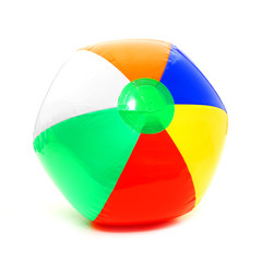 Colorful beach ball isolated on white