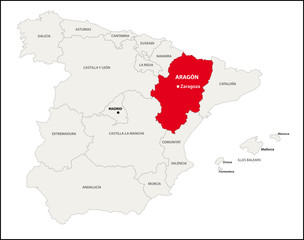 Fototapeta na wymiar Autonome Region Aragon, Spanien