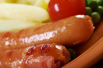 Sausages with french fries