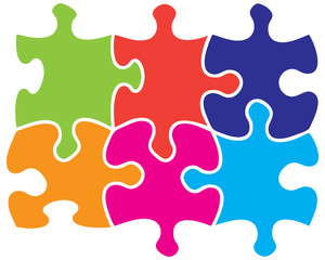 Six jigsaw pieces