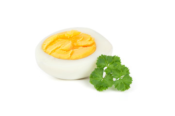 boiled egg isolated on white background