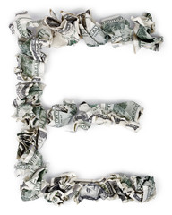 Letter E - Crimped 100$ Bills
