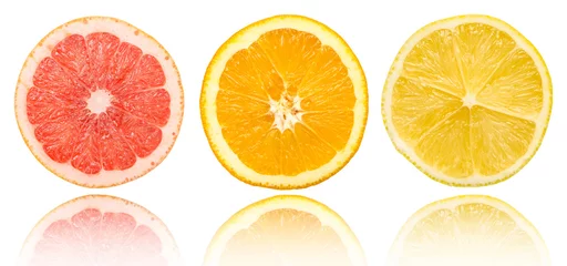 Peel and stick wall murals Slices of fruit Citrus Fruits