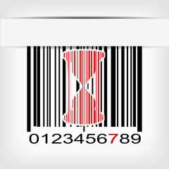 Barcode image with red strip