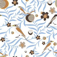 Seamless texture with fruits