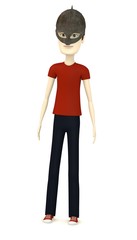 Fototapeta premium 3d render of cartoon character with helmet