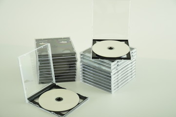 CD or DVD with boxes