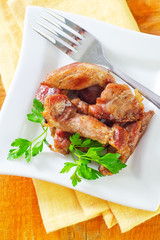 fried meat