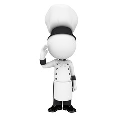 3d white people as chef