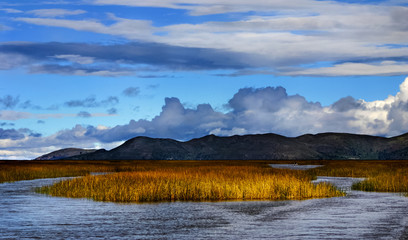 Dusk on Lake Titicaca, Peru