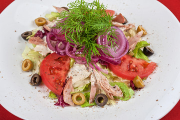 chicken meat filet salad