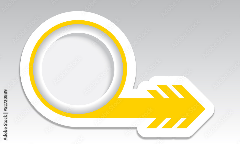 Poster yellow object with arrow