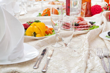 Wedding table setting