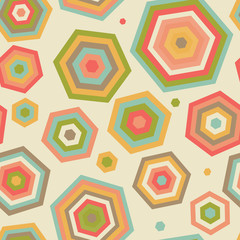 Seamless pattern with abstract parasols