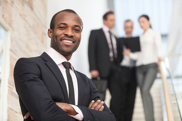 Fototapeta premium Smiling businessman