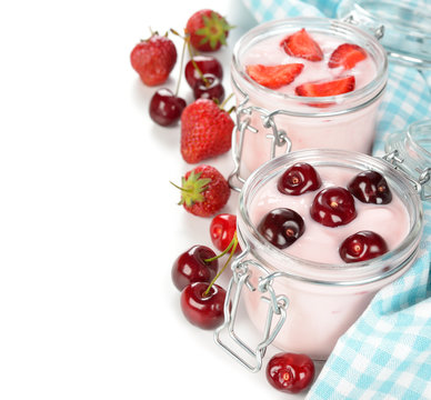 Yogurt with cherries