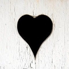 heart on a wooden board