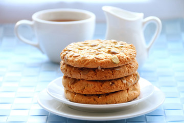 Sweet cookies with different kinds of seeds