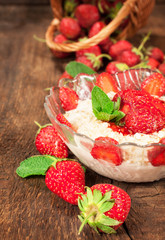 strawberry dessert with fresh berries