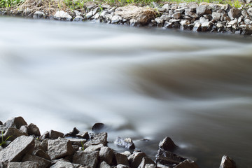 River on the white background