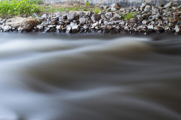 River on the white background