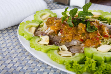 Raw shrimp  in fish sauce