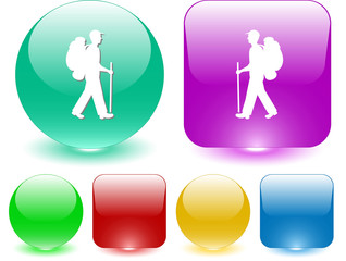 Traveller. Vector interface element.