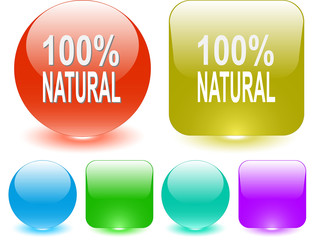 100% natural. Vector interface element.