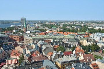 Naklejka na ściany i meble View of Riga from above